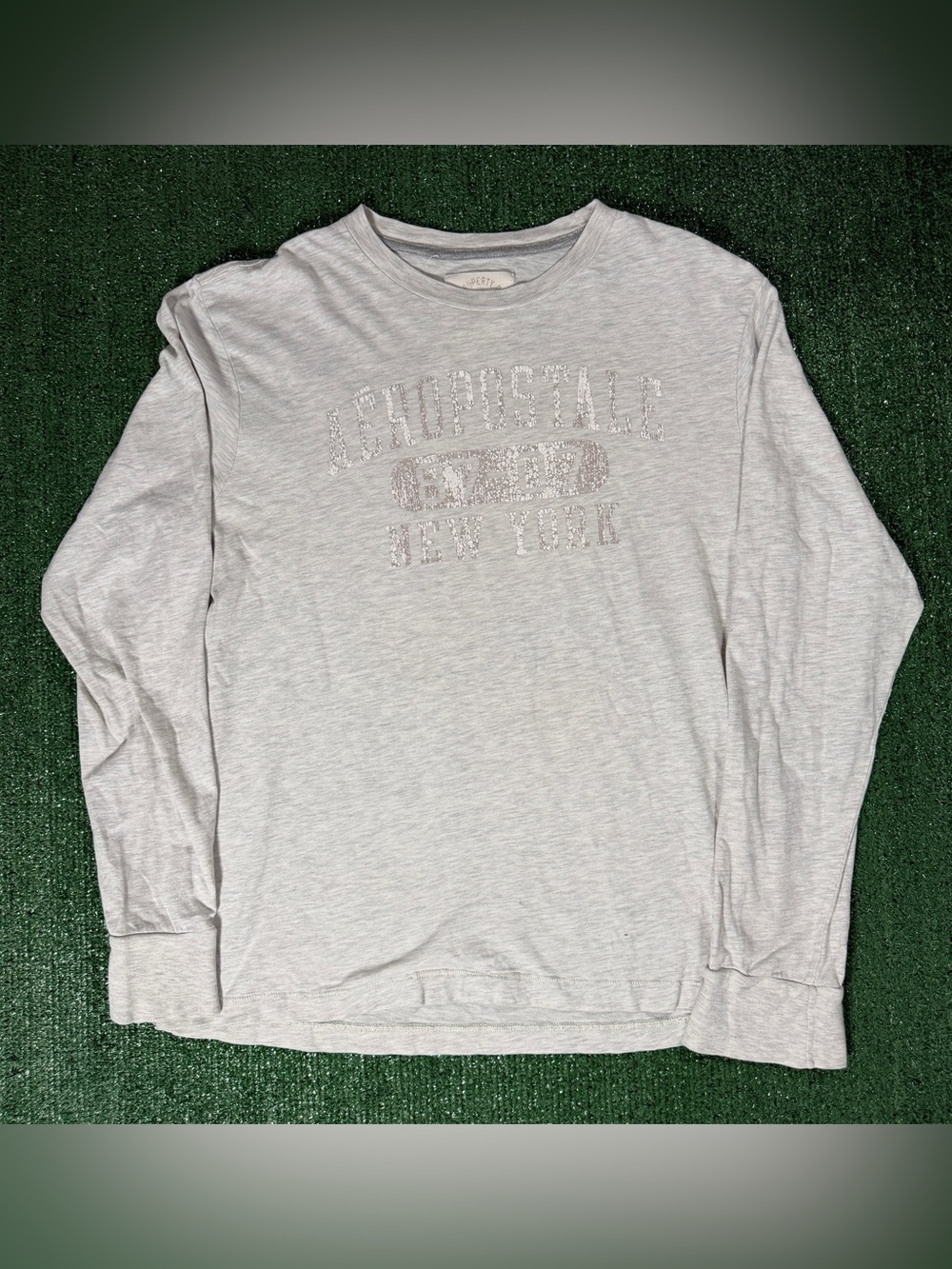 Y2K Aeropostale Long Sleeve T-Shirt Size Large Gray New York